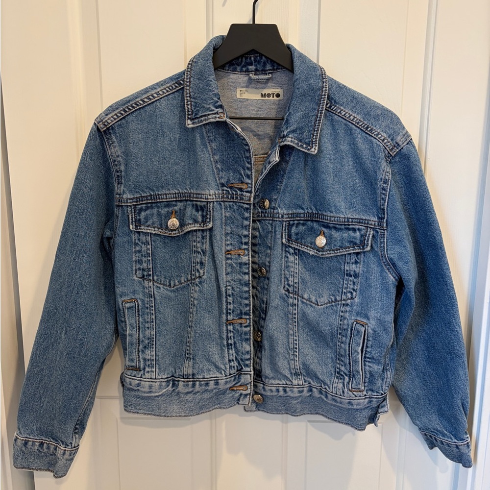Topshop Moto Light Blue Denim Jacket